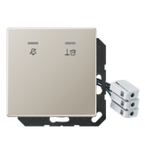 JUNG UP-Hotelabdeckung-Einsatz edst glz LS ES CU KO5 M 24 Basis+zentr.Abdeckpl