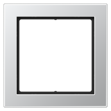 JUNG Einbaurahmen 1f alu mt Metall LS / FLAT DESIGN FDAL 2981