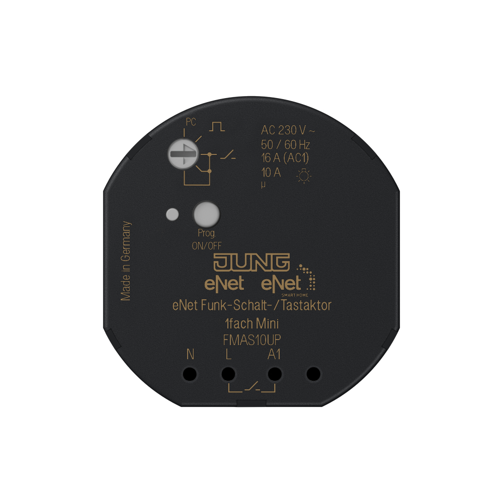 JUNG Schaltaktor Funkbus UP 1Ausg 10A eNet FM AS 10 UP 2300W 230V