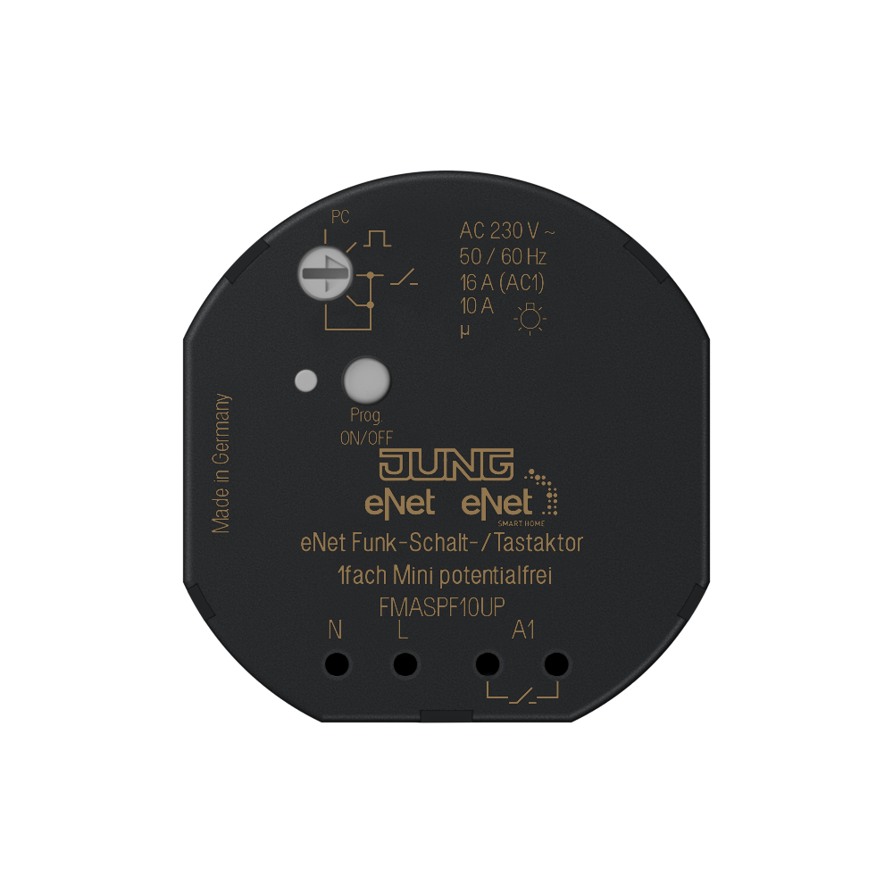 JUNG Schaltaktor Funkb C-Last UP TE 1f eNet FM AS PF 10 UP 10A 2300W 230V