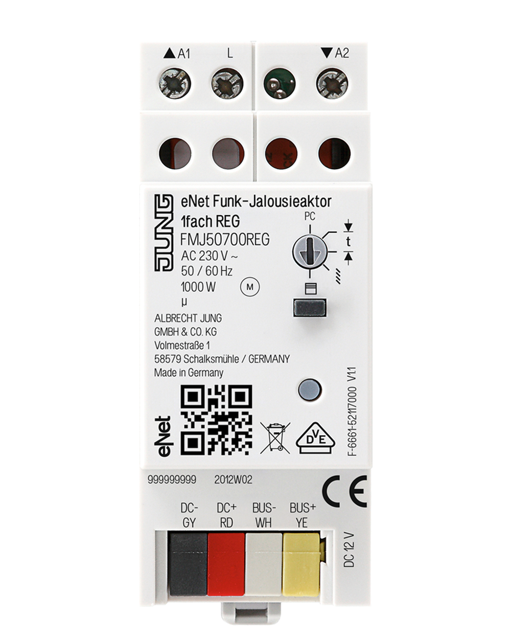 JUNG Jalousieaktor Funkb REG 1f eNet FM J 50700 REG