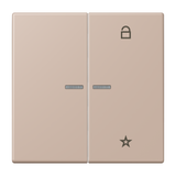 JUNG Bedienelement 2f omb_bru_cla m.Abd FM LC 1701 240 f.Dimmeins f.Schalteins