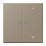 JUNG Bedienelement 2f omb_nat_moy m.Abd FM LC 1701 242 f.Dimmeins f.Schalteins
