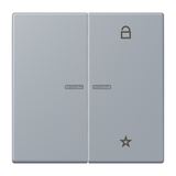 JUNG Bedienelement 2f gri_cla_59 m.Abd FM LC 1701 257 f.Dimmeins f.Schalteins