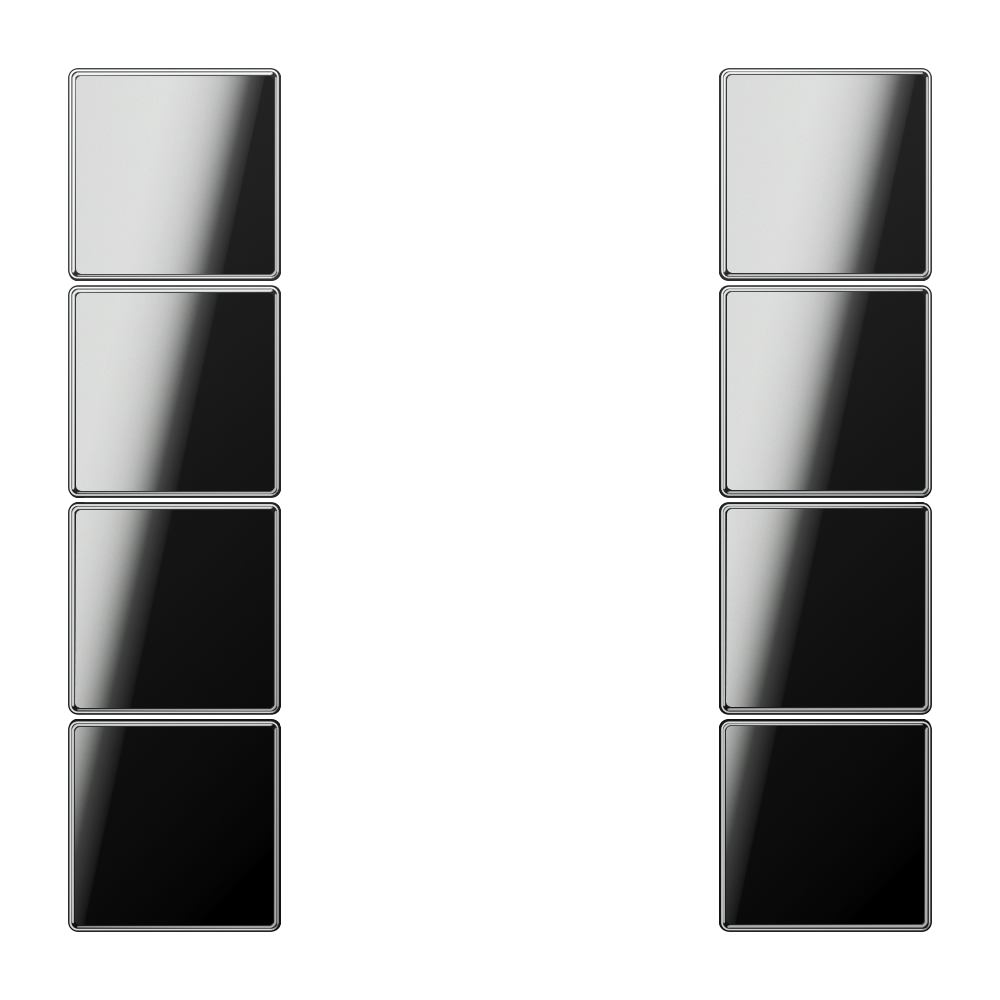 JUNG Taste_4t Schalter chr mt LS GCR 2504 TSA f.Bussystem