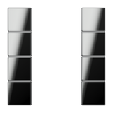 JUNG Taste_4t Schalter chr mt LS GCR 2504 TSA f.Bussystem