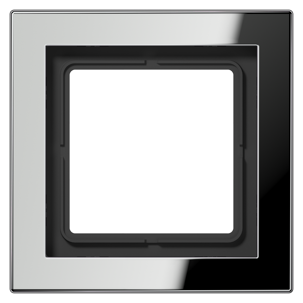 JUNG Einbaurahmen 1f chr glz Metall LS / LS-DESIGN GCRD 2981 f.GEB-K