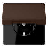 JUNG Steckdose 1f ter_d'o_31 mt UP m.BS LC 1520 BFKIKL 239 Klappd IP20 vert
