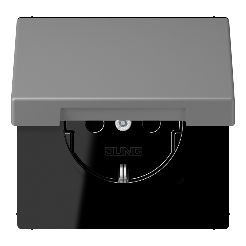 JUNG Steckdose 1f gri_31 UP Klappd IP20 LC 1520 BFKL 203 vert