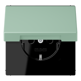 JUNG Steckdose 1f ver_ang_cla UP Klappd LC 1520 BFKL 217 IP20 vert