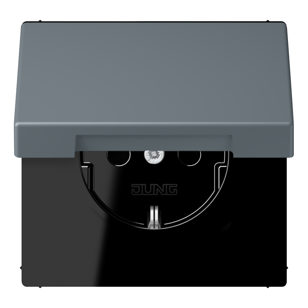 JUNG Steckdose 1f gri_59 UP Klappd IP20 LC 1520 BFKL 251 vert