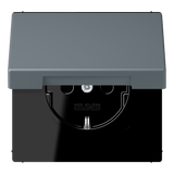 JUNG Steckdose 1f gri_59 UP Klappd IP20 LC 1520 BFKL 251 vert