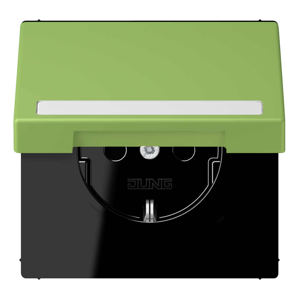JUNG Steckdose 1f ver_31 mt UP m.BS IP20 LC 1520 BFNAKL 220 Klappd BSF vert