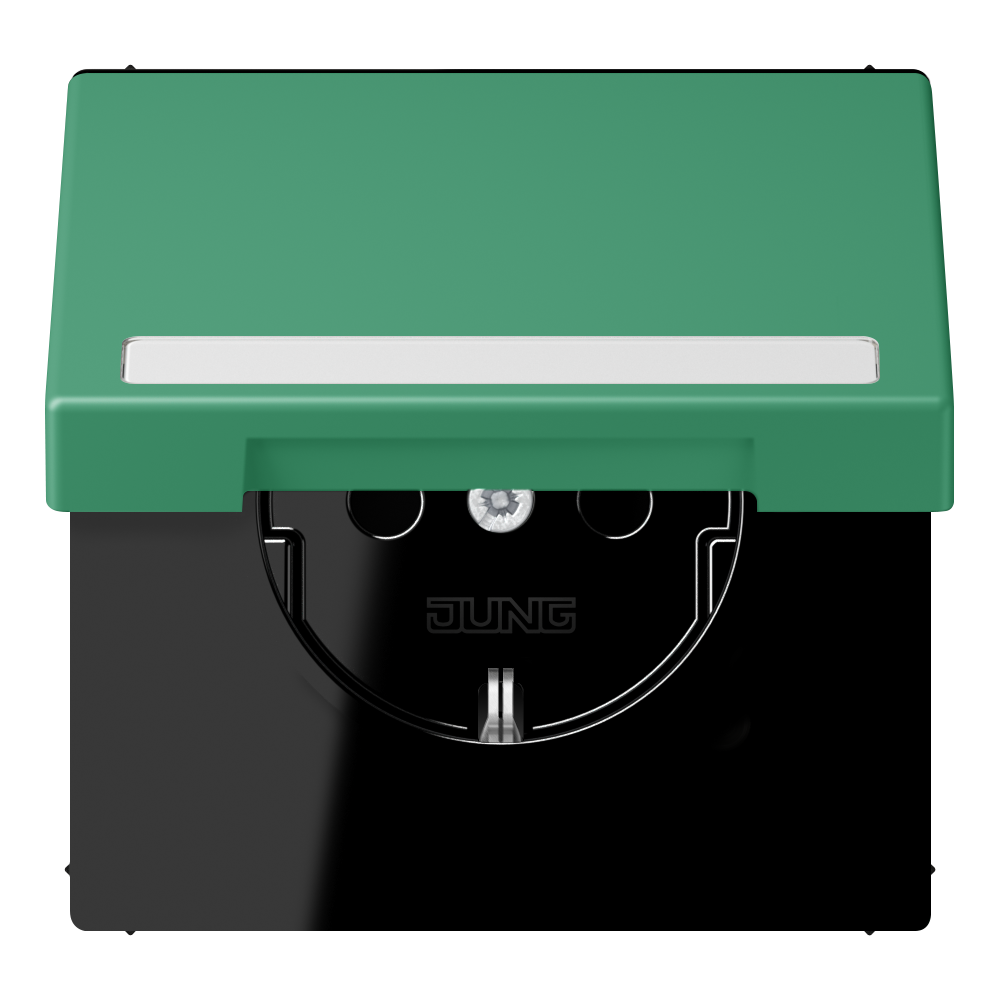 JUNG Steckdose 1f ver_59 mt UP m.BS IP20 LC 1520 BFNAKL 250 Klappd BSF vert