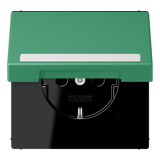 JUNG Steckdose 1f ver_59 mt UP m.BS IP20 LC 1520 BFNAKL 250 Klappd BSF vert