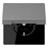 JUNG Steckdose 1f gri_31 UP Klappd IP20 LC 1520 NBFKL 203 vert