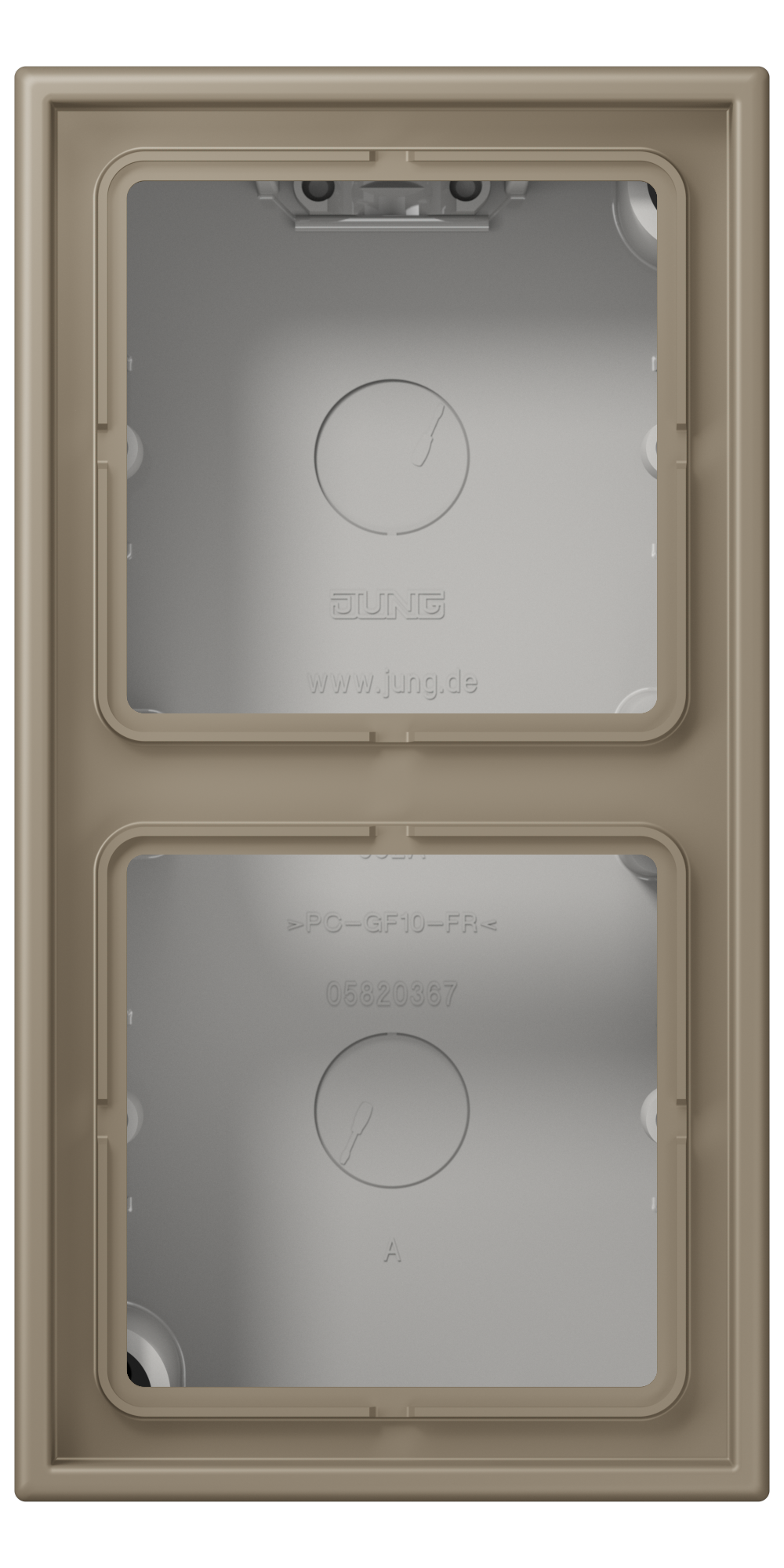 JUNG Gehäuse AP 2f Kst omb_nat_moy mt LC 582 A 242 AP-Geh IP2X