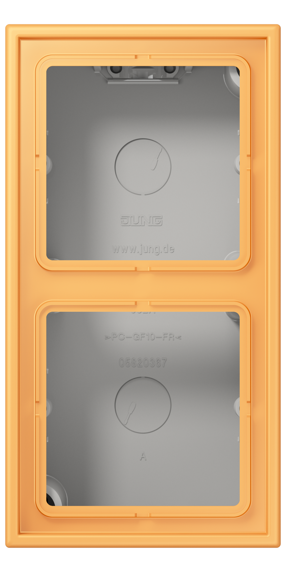 JUNG Gehäuse AP 2f Kst ocr_jau_cla mt LC 582 A 254 AP-Geh IP2X