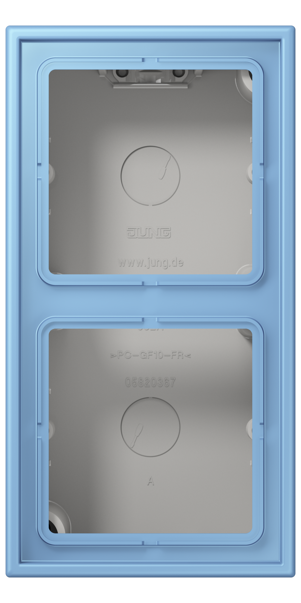 JUNG Gehäuse AP 2f Kst bl mt AP-Geh IP2X LC 582 A 256