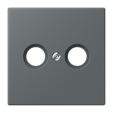 JUNG Zentralplatte Ant.dose gri_fon_31 LC 990 TV 202 Schraubbef
