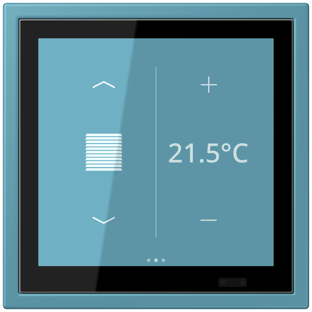 JUNG Bedienelement KNX Kst cer_vif UP LCZ 459 BF D 1S 212 6Bet man.SollwVerst