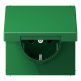 JUNG Steckdose 1f gn glz UP Klappd IP20 LS 1520 BFKL GN vert