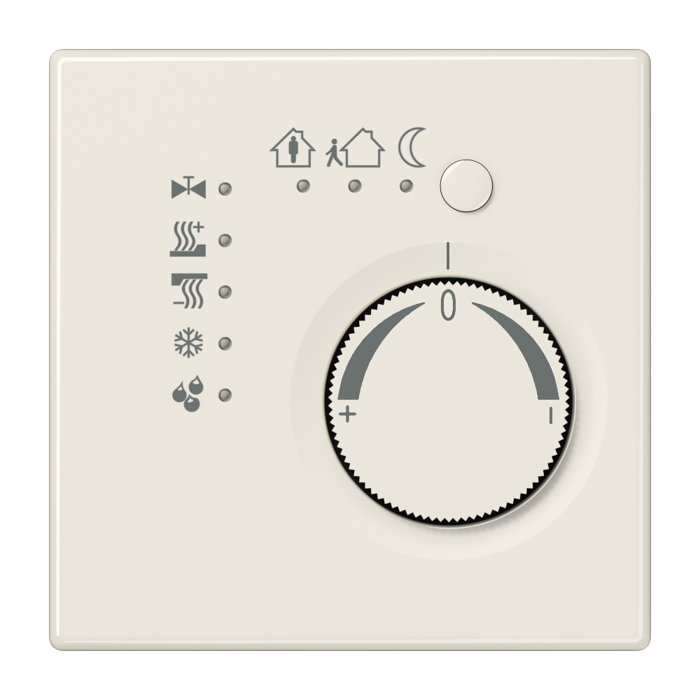 JUNG Raumtemperaturregler UP KNX ws glz LS 2178 TS Bedienelement VorOrt_Bedien