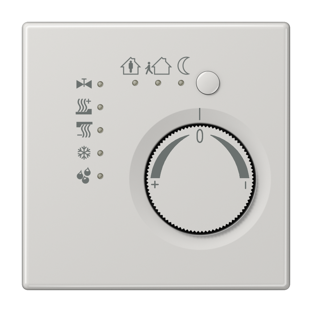 JUNG Raumtemperaturregler UP KNX lgr glz LS 2178 TS LG Bedienelement LED