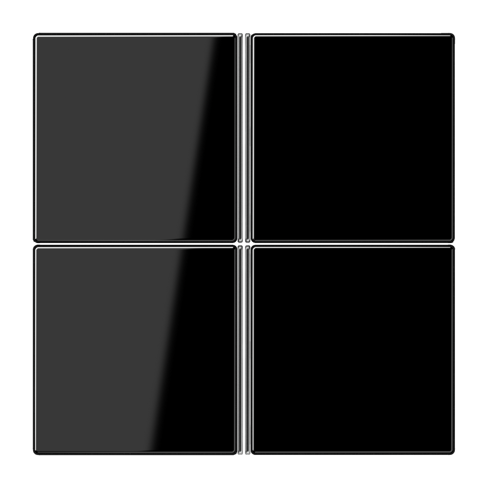 JUNG Taste_4t Schalter sw glz LS 404 TSA SW f.Bussystem