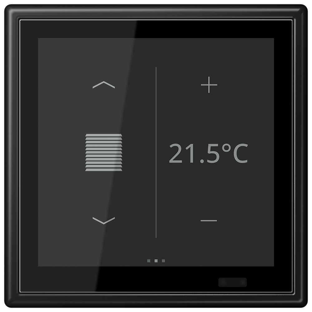 JUNG Bedienelement KNX Kst gra-sw UP LS 459 D 1S SWM man.SollwVerst