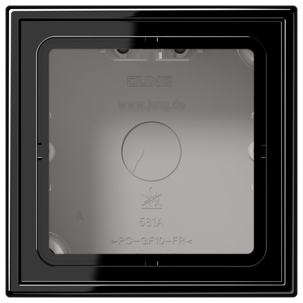 JUNG Gehäuse AP 1f Kst sw glz AP-Geh LS / LS CUBE LS 581 A SW
