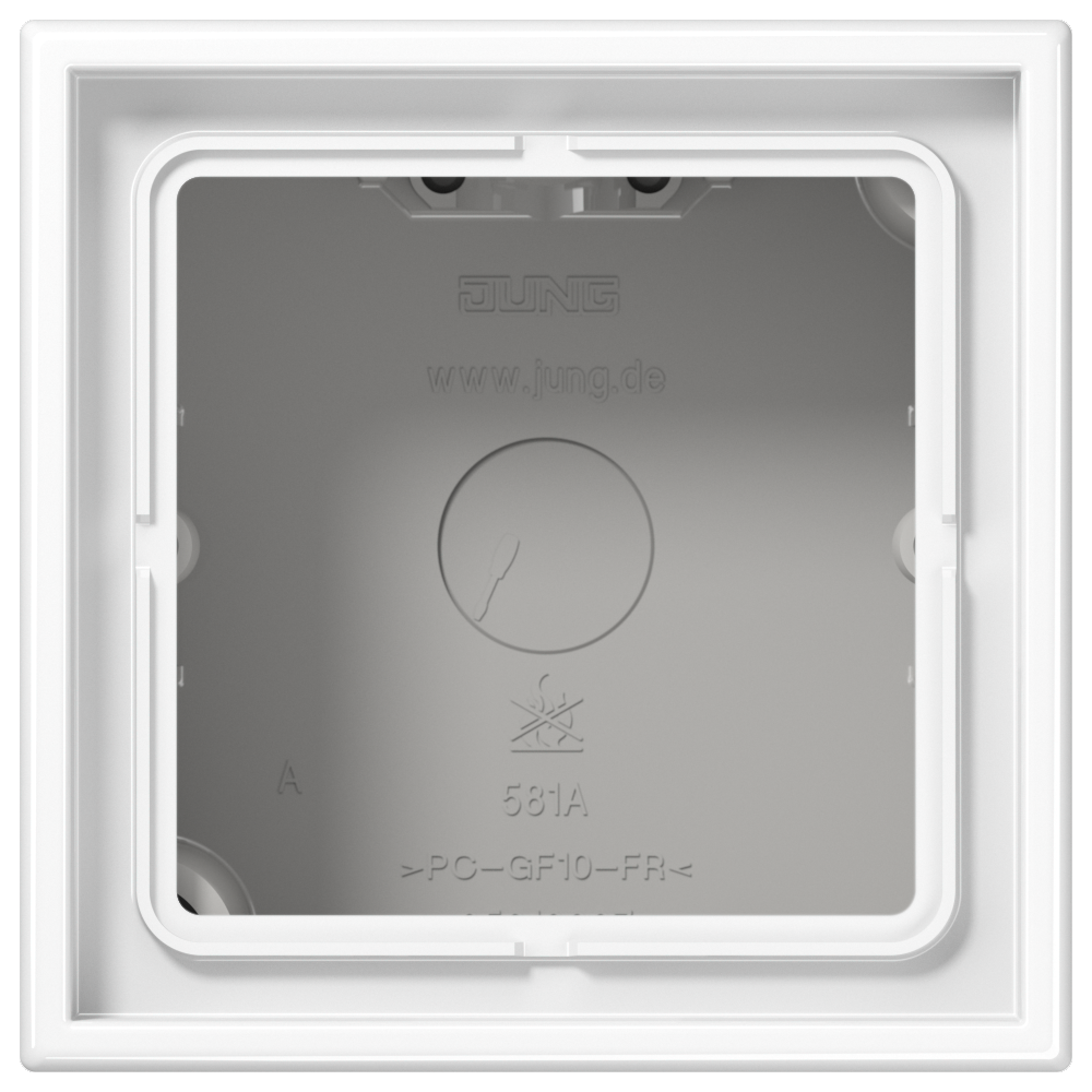 JUNG Gehäuse AP 1f Kst aws glz AP-Geh LS / LS CUBE LS 581 A WW