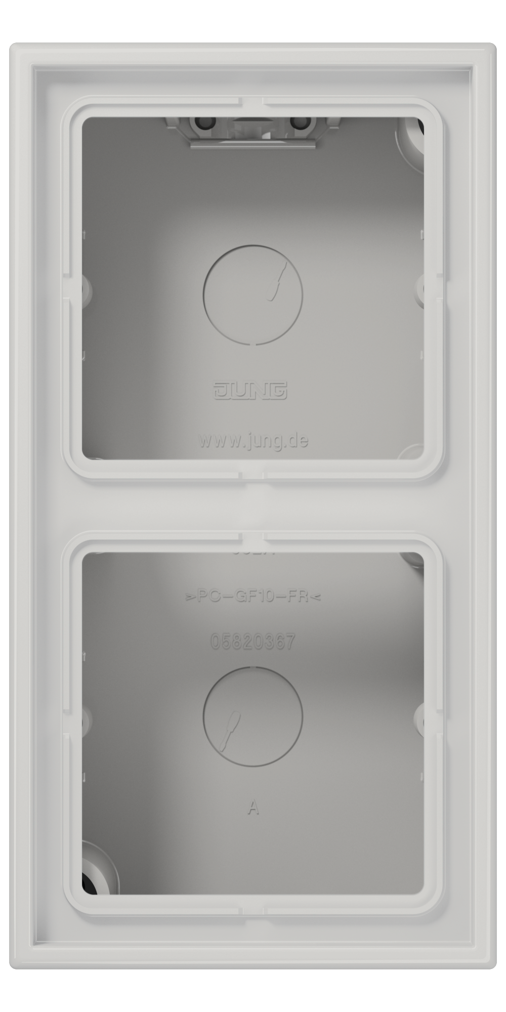 JUNG Gehäuse AP 2f Kst gr glz AP-Geh LS 582 A LG