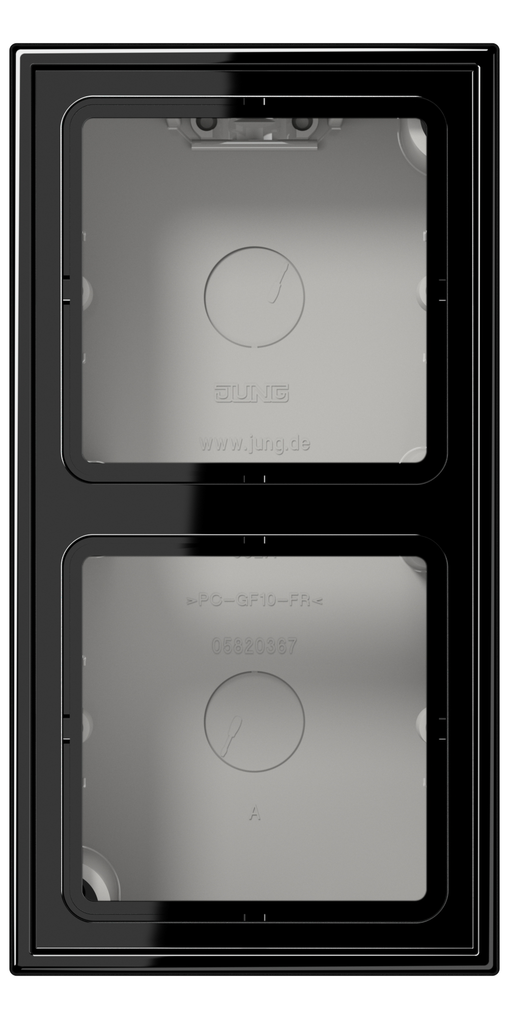 JUNG Gehäuse AP 2f Kst sw glz AP-Geh LS / LS CUBE LS 582 A SW