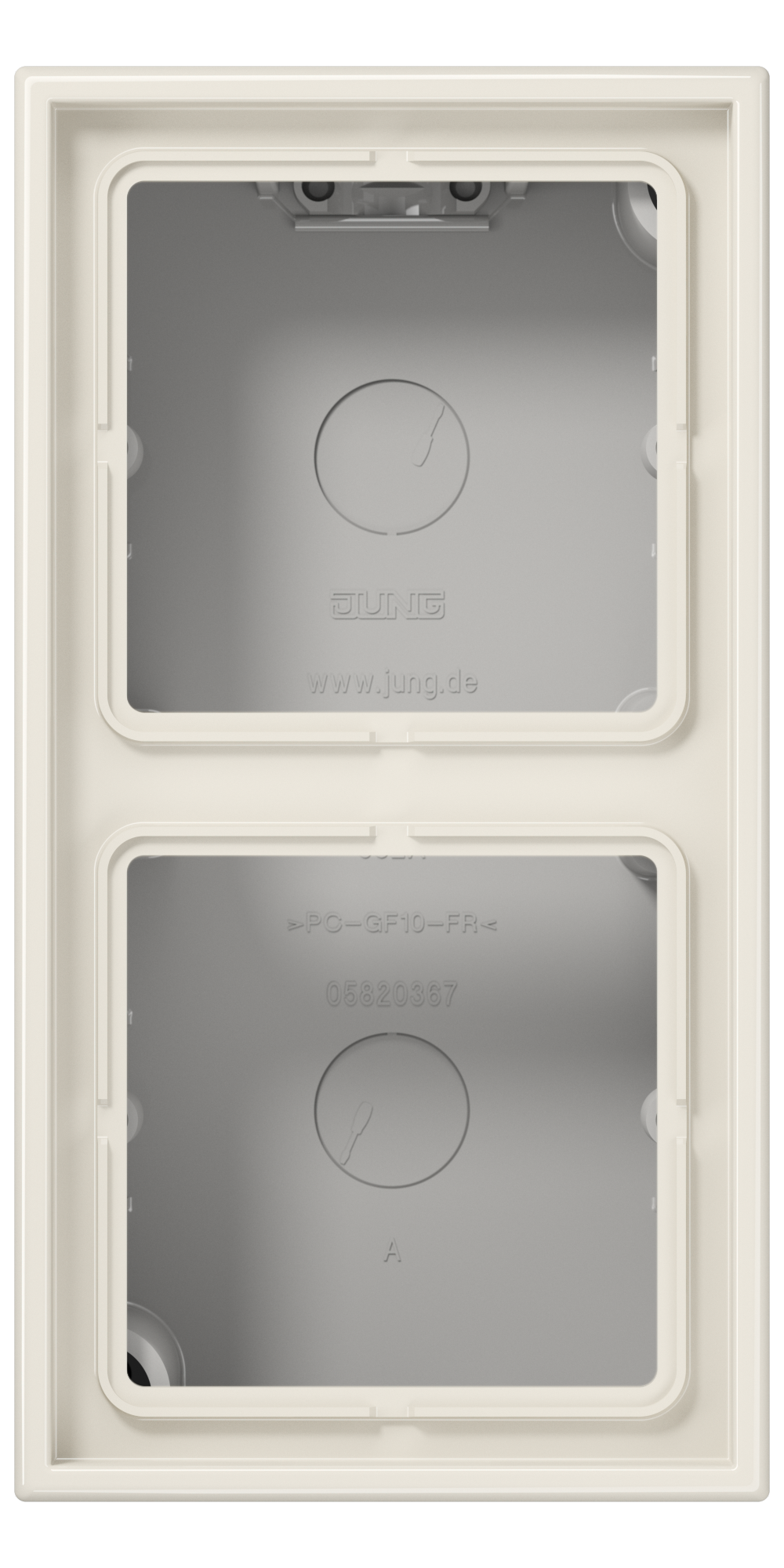 JUNG Gehäuse AP 2f Kst ws glz AP-Geh LS / LS CUBE LS 582 A W