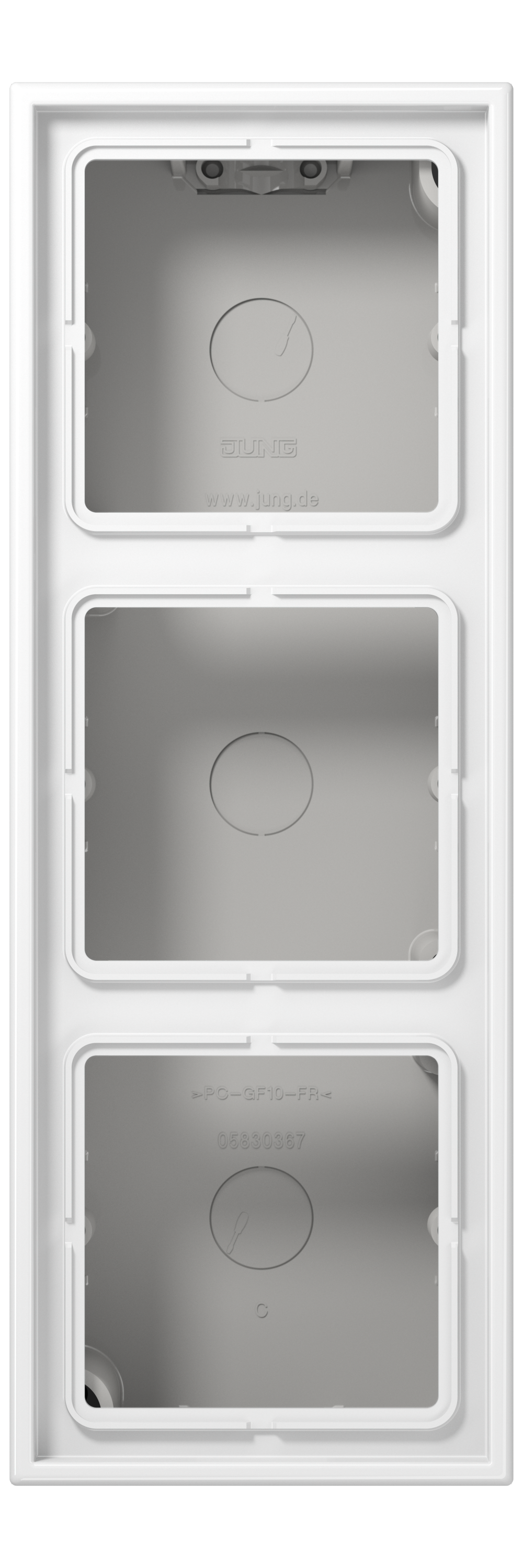 JUNG Gehäuse AP 3f Kst aws glz AP-Geh LS / LS CUBE LS 583 A WW