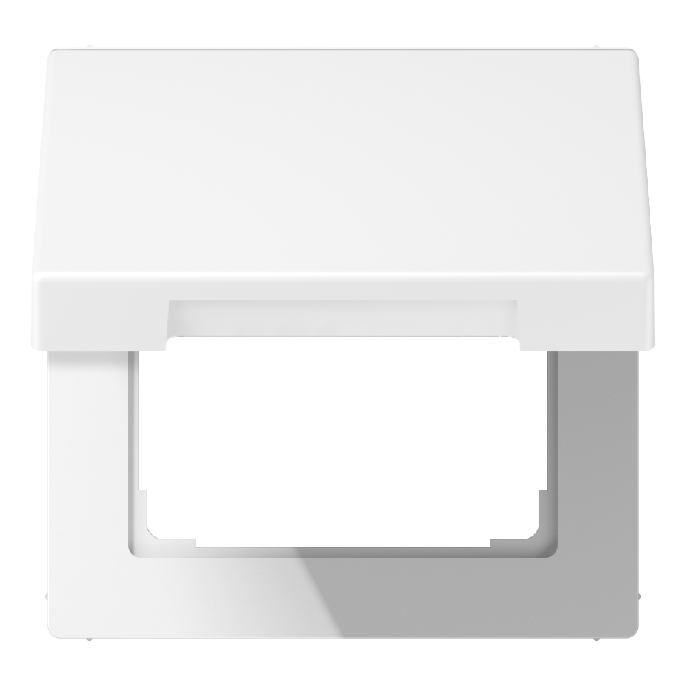 JUNG Einbaurahmen 1f ws glz Klappd Kst LS 990 BFKL WWM f.GEB-K