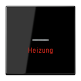 JUNG Kontrollwippe Schalter sw glz LS 990 H SW austb.Symb