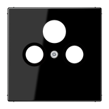 JUNG Zentralplatte Sat/TV/Radio 3f sw LS 990 SAT SW Schraubbef
