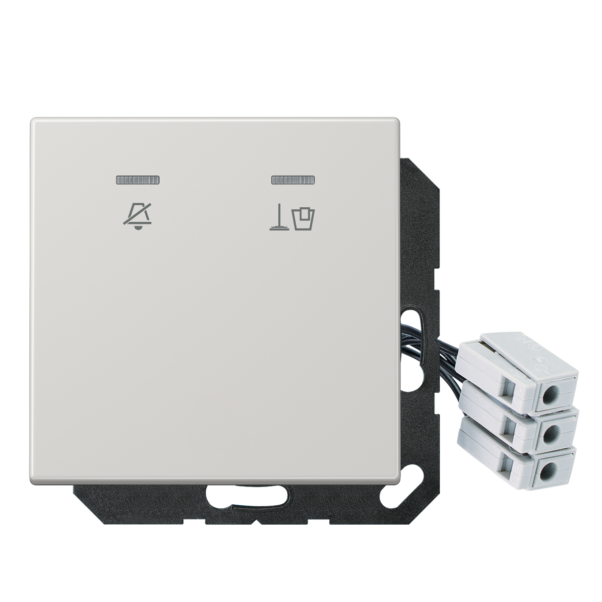 JUNG UP-Hotelabdeckung-Einsatz lgr glz LS CU KO5 M 230 LG Basis+zentr.Abdeckpl