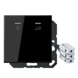 JUNG UP-Hotelabdeckung-Einsatz sw glz LS CU KO5 M 24 SW Basis+zentr.Abdeckpl