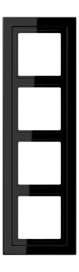 JUNG Einbaurahmen 4f sw glz Kst f.GEB-K LS / LS-DESIGN LSD 984 SW