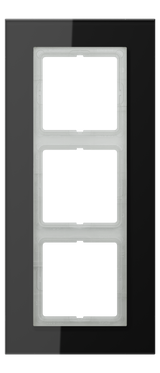 JUNG Einbaurahmen 3f sw glz Glas f.GEB-K LS / LS PLUS LSP 983 GL SW