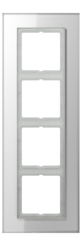 JUNG Einbaurahmen 4f aws glz Glas LS / LS PLUS LSP 984 GL WW f.GEB-K