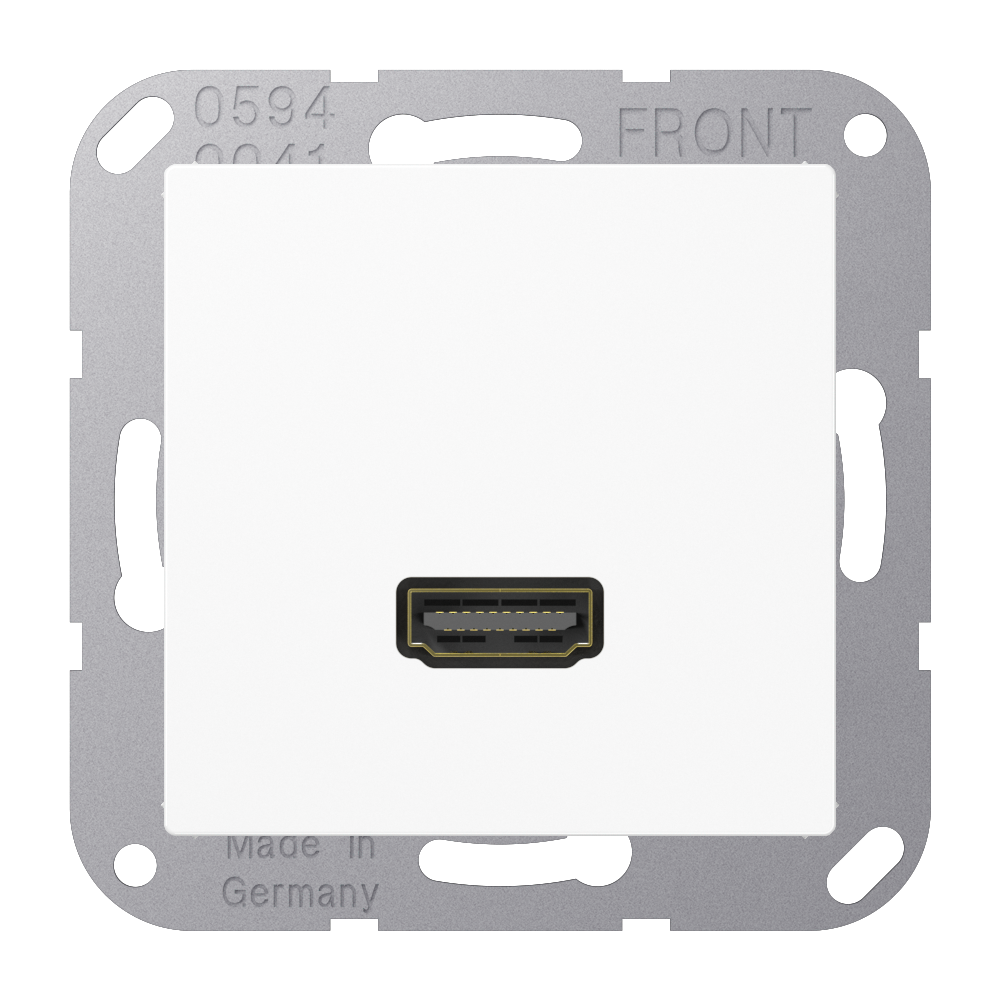 JUNG HDMI-Steckdose UP Kanaleinb 1HDMI AS/A MA A 1112 WW ws RAL9010