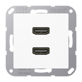 JUNG HDMI-Steckdose UP Kanaleinb 2HDMI AS/A MA A 1133 WW ws RAL9010