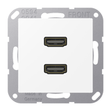 JUNG HDMI-Steckdose UP 2data 2HDMI A M 1133 WWM schn-ws