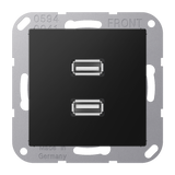 JUNG Multifunktionsdose UP 2data gra-sw A M 1153 SWM