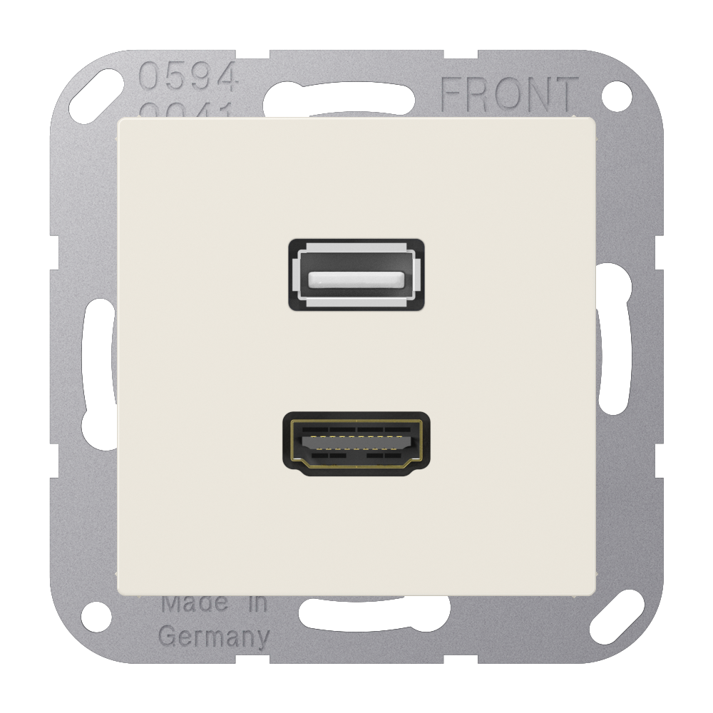 JUNG HDMI-Steckdose UP Kanaleinb 1data AS MA A 1163 1HDMI ws RAL1013