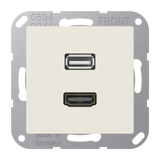 JUNG HDMI-Steckdose UP Kanaleinb 1data AS MA A 1163 1HDMI ws RAL1013